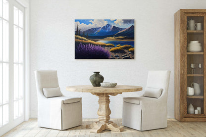 Mount Elbert Colorado, Mountain Landscape, Canvas Art Print, Ready to Hang, Evergreen, Landscape Painting, Continental Divide