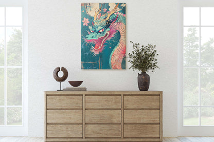 Vintage Japanese Dragon, ukiyo-e Print, Japanese Art, Vintage Retro