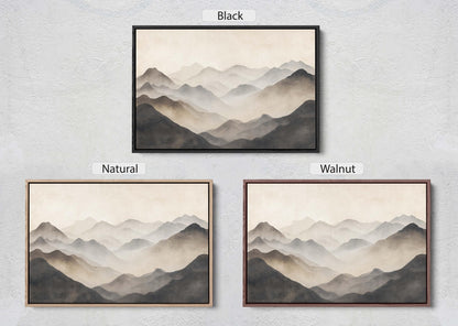 Foggy Mountain Art, Misty Mountains, Nature Painting