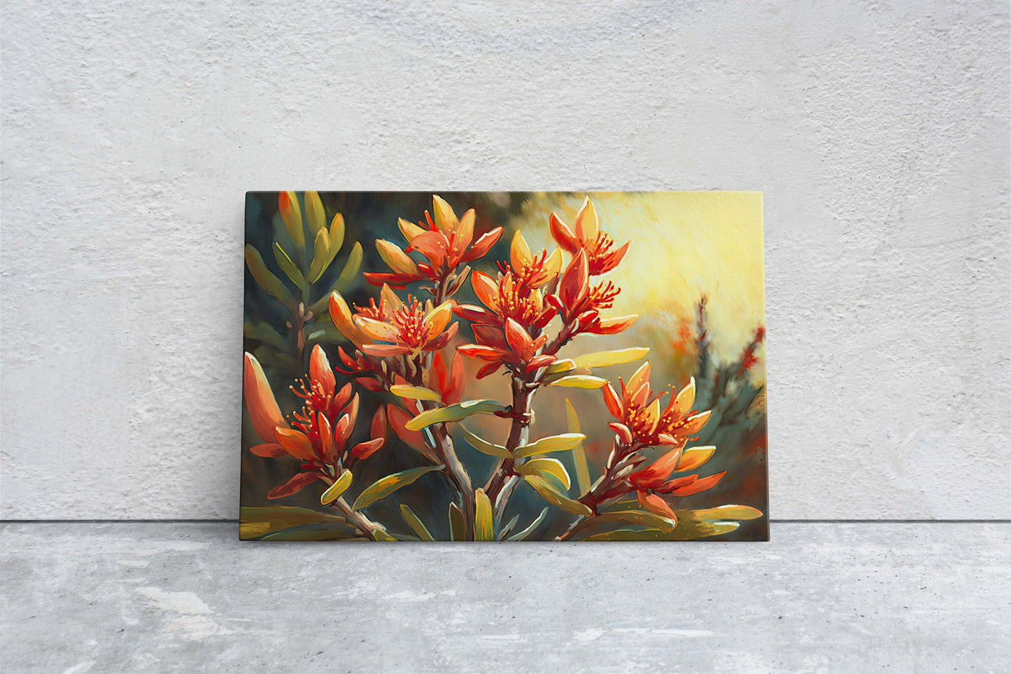 Kangaroo Paw, Anigozanthos, Colorful Flowers, Wild Flowers, Ready To Hang, Large Print, Landscape Painting, bloodwort, Australian Plant