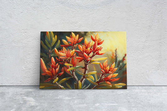 Kangaroo Paw, Anigozanthos, Colorful Flowers, Wild Flowers, Ready To Hang, Large Print, Landscape Painting, bloodwort, Australian Plant