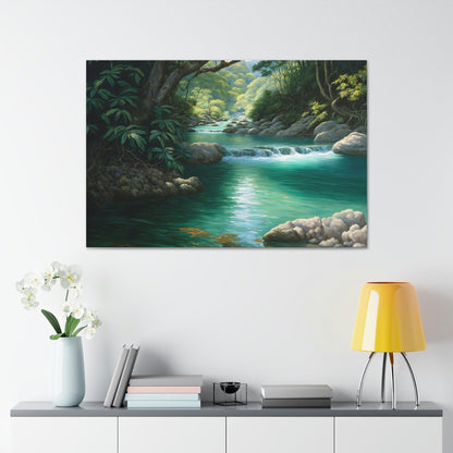 Laughing Waters, Jamaica Canvas Ready to Hang