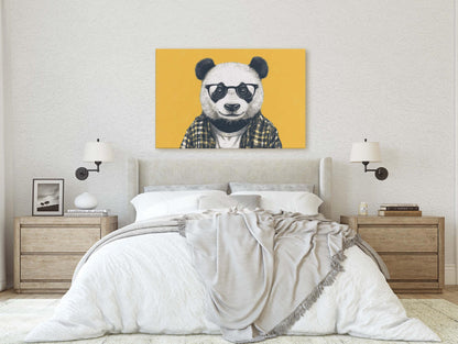Hipster Panda, Pop Art, Modern Decor, Street Art, Animal Art, Unique Art, Kids Room, Boys Room, Girls Room