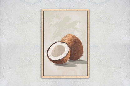 Coconut Print, Coconut Still life, Food Decor, Bahamas Decor, Tiki Decor