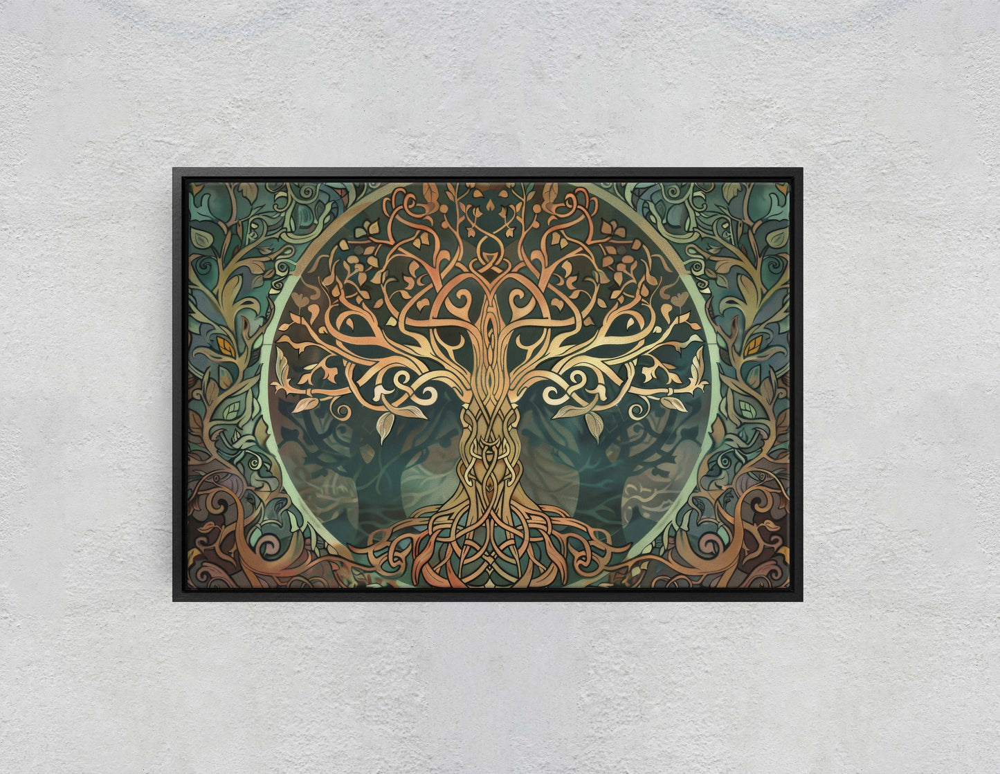Tree of Life, Yggdrasil Painting, Norse Mythology, Celtic Art, Symbolic Artwork, Nature Decor, Abstract Nature, Large Print