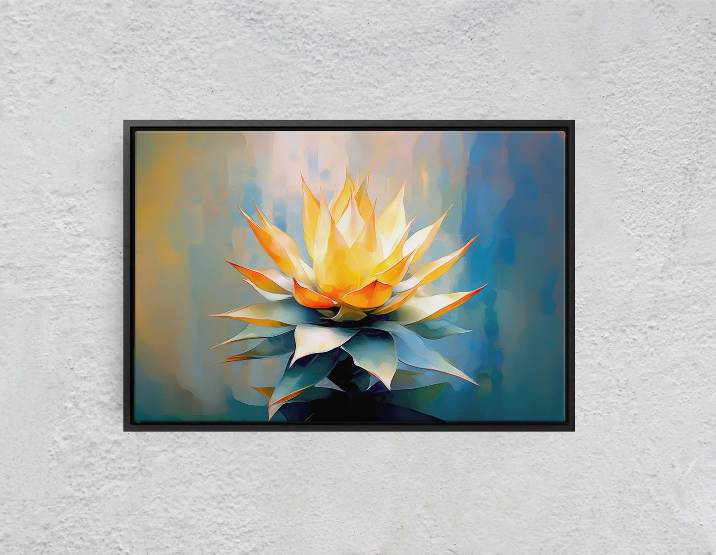 Agave Art, Succulent Canvas, Cactus Painting, Botanical Painting, Large Print, Ready to Hang, Nature Painting, Flower Decor, Gift For Home