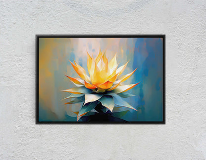 Agave Art, Succulent Canvas, Cactus Painting, Botanical Painting, Large Print, Ready to Hang, Nature Painting, Flower Decor, Gift For Home