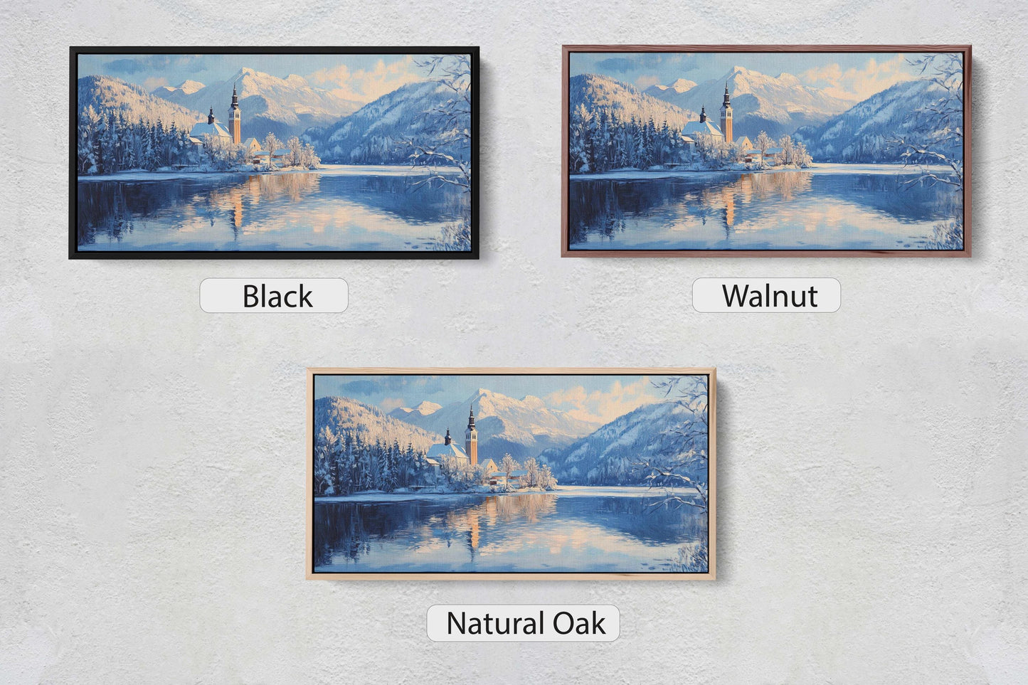 Lake Bled Painting, Slovenia Art, Landscape Painting, Nature Art