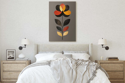 Modern Floral Decor, Contemporary Art, Simple Clean, Abstract Art