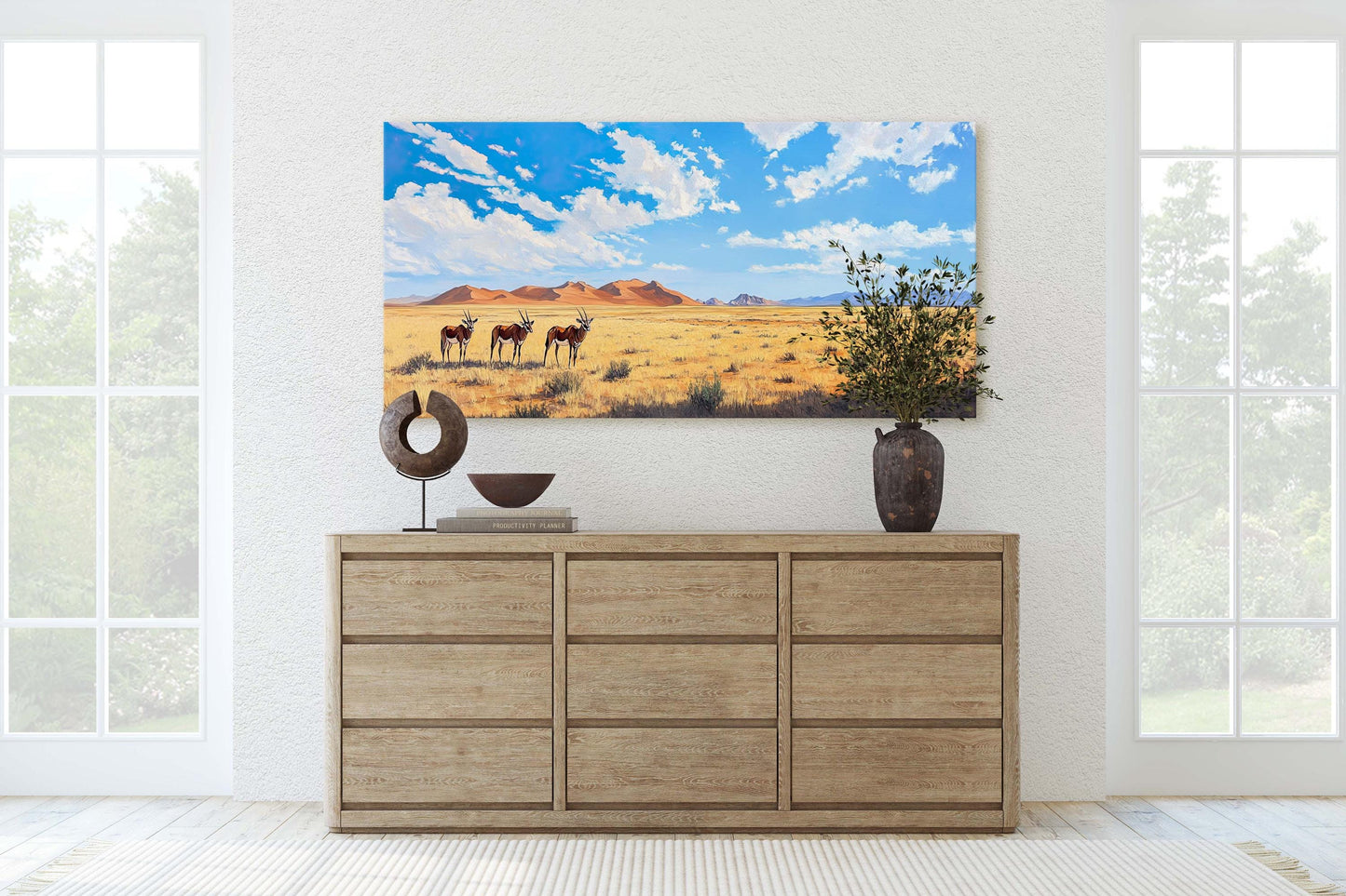Namib Naukluft, Namib Desert Art, Desert Painting, Gemsbok Antelope
