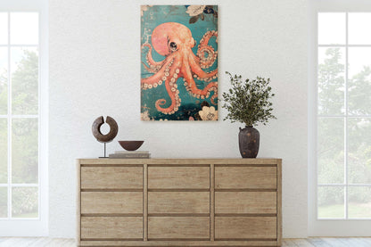 Vintage Octopus Print, ukiyo-e Print, Japanese Art, Vintage Retro