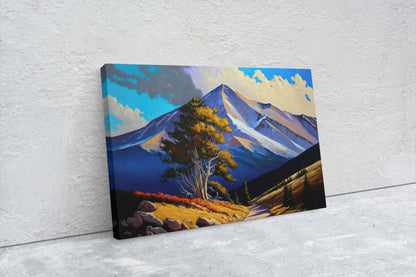 Pikes Peak Colorado Canvas Art Ready To Hang Large Print, Oil Painting, Landscape