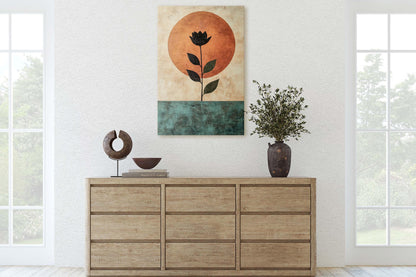 Terracotta Rose, Flower Decor, Earth Tones, Boho Minimalist
