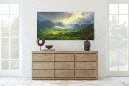 Celtic Highlands, Scotland Art, Scenic Art, Nature Painting