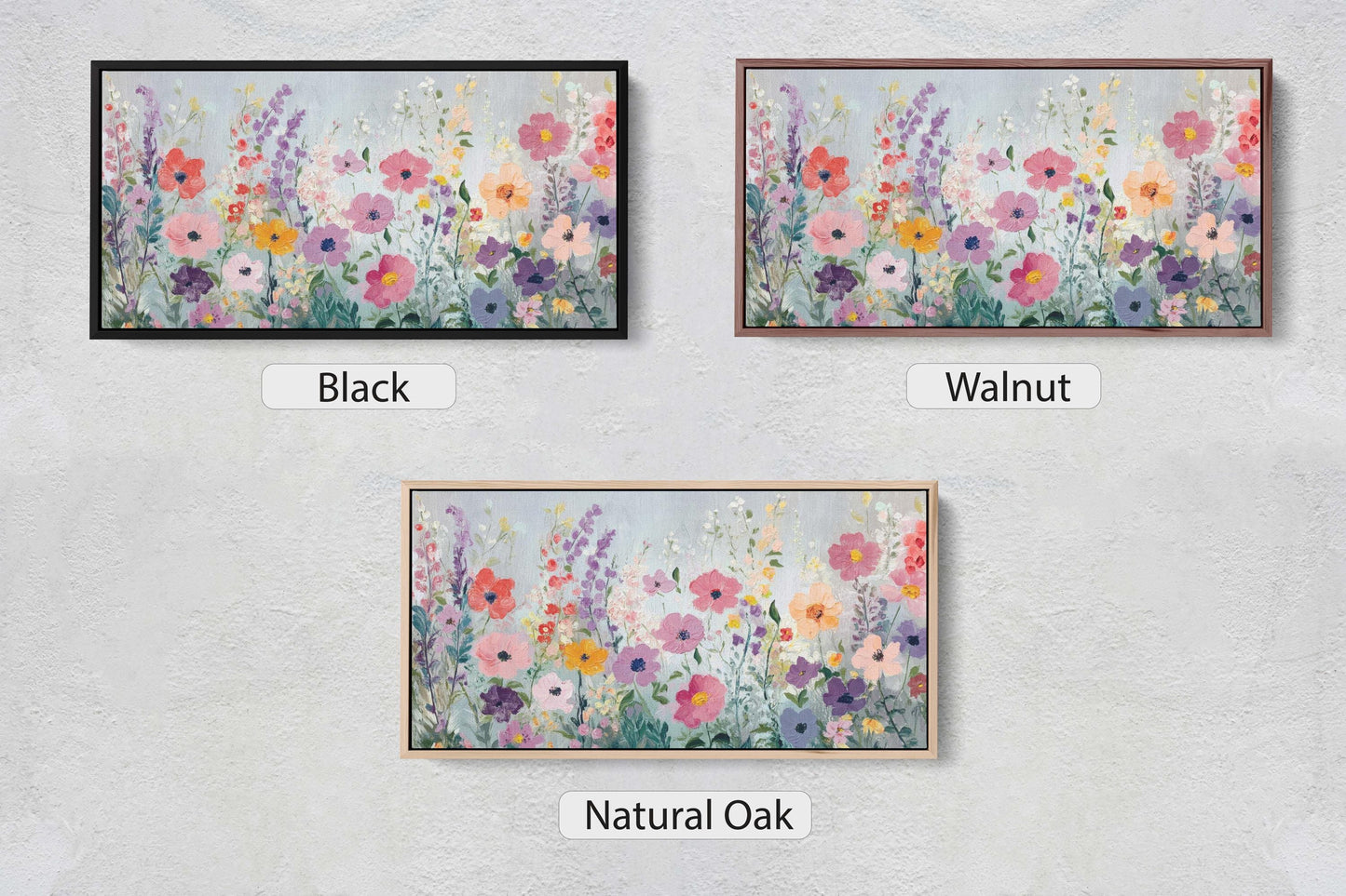 Painted Flowers, Wildflower Print, Scenic Painting Decor