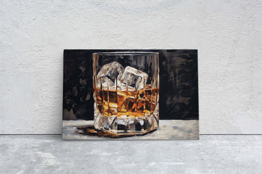 Scotch on the rocks, Bar Decor, Restaurant art, Kitchen Decor, Dining Room Art, Whiskey, Cocktail Print
