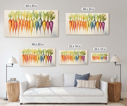 Heirloom Carrots Print, Rainbow Carrot, Farm Decor, Barn print, Food Art, Kitchen Decor, Dining Room