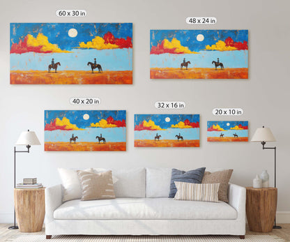 Meeting at High Noon, Cowboy Art, Old West, Frontier Art