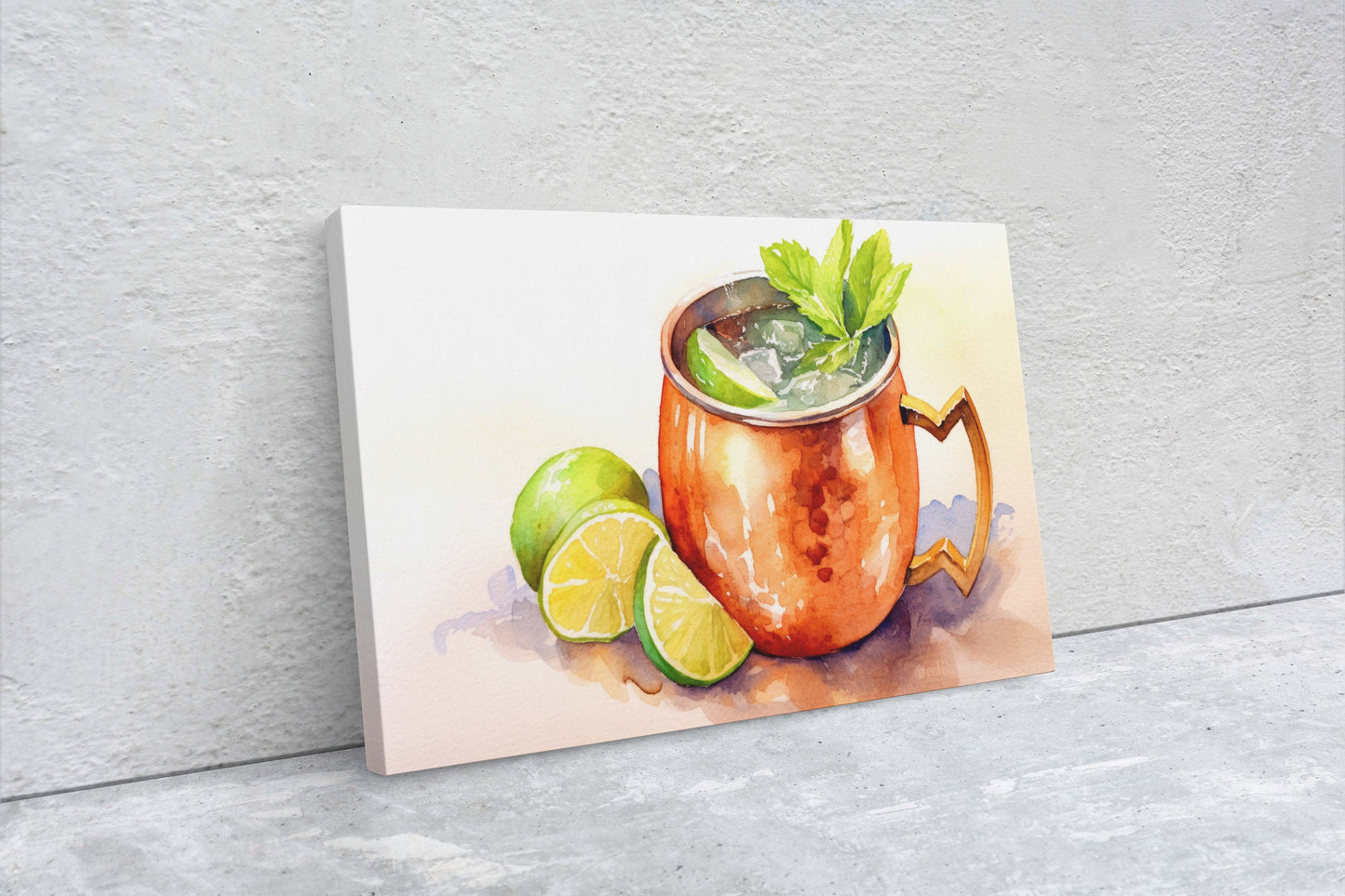 Moscow Mule, Copper Mug, Bar Decor, Restaurant art, Kitchen Decor, Dining Room Art, Beverage, Cocktail Print, Drink Decor, Mixologist