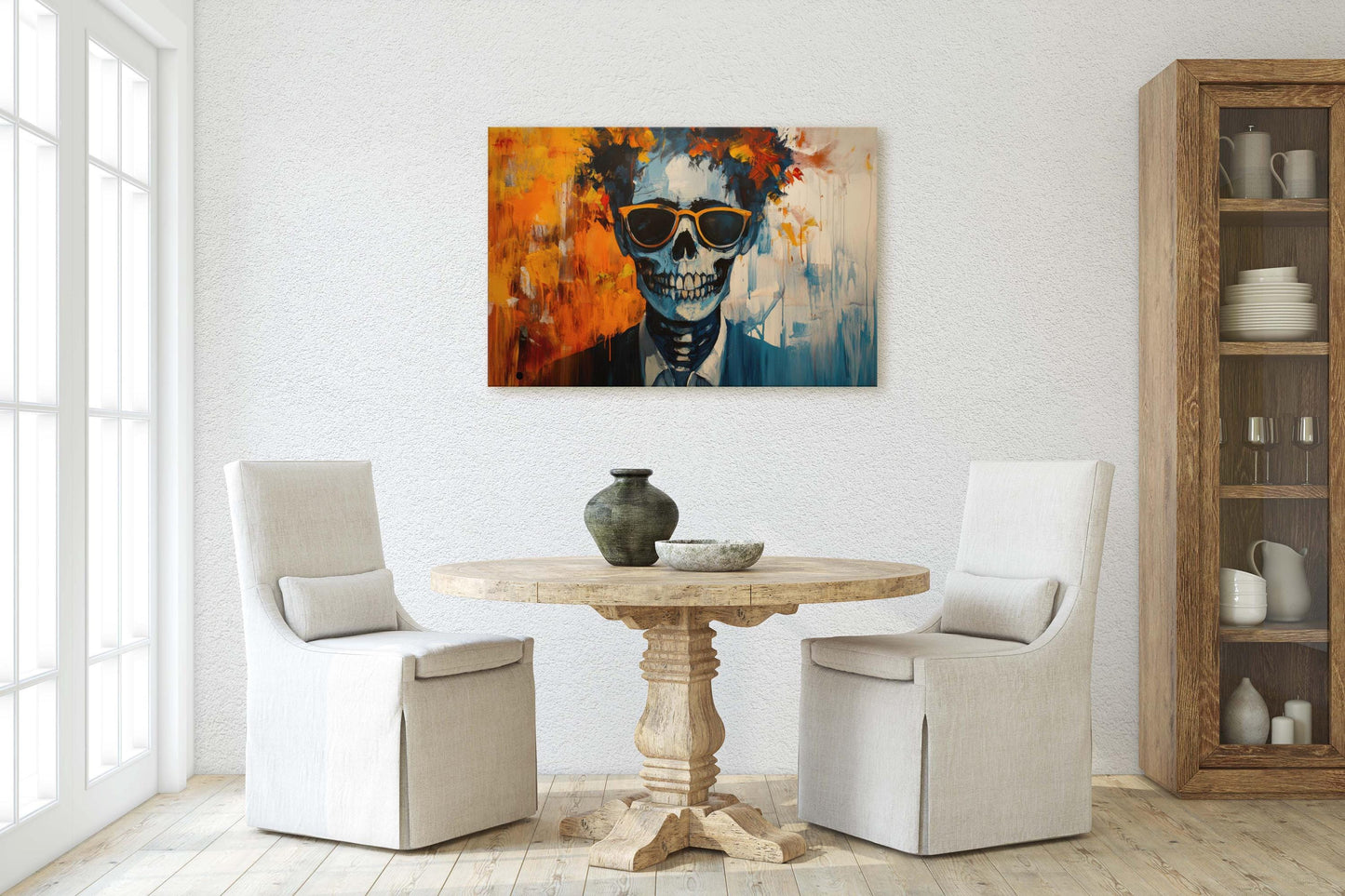 Hipster Skeleton, Halloween Abstract, Death Work, Halloween Pop Art, Creepy Decor, Gothic Art, Working Dead