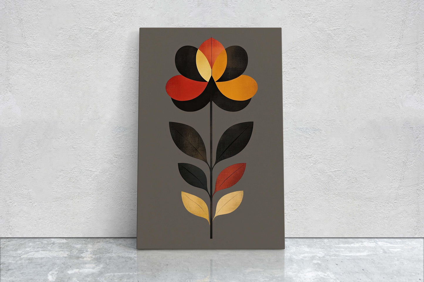 Modern Floral Decor, Contemporary Art, Simple Clean, Abstract Art