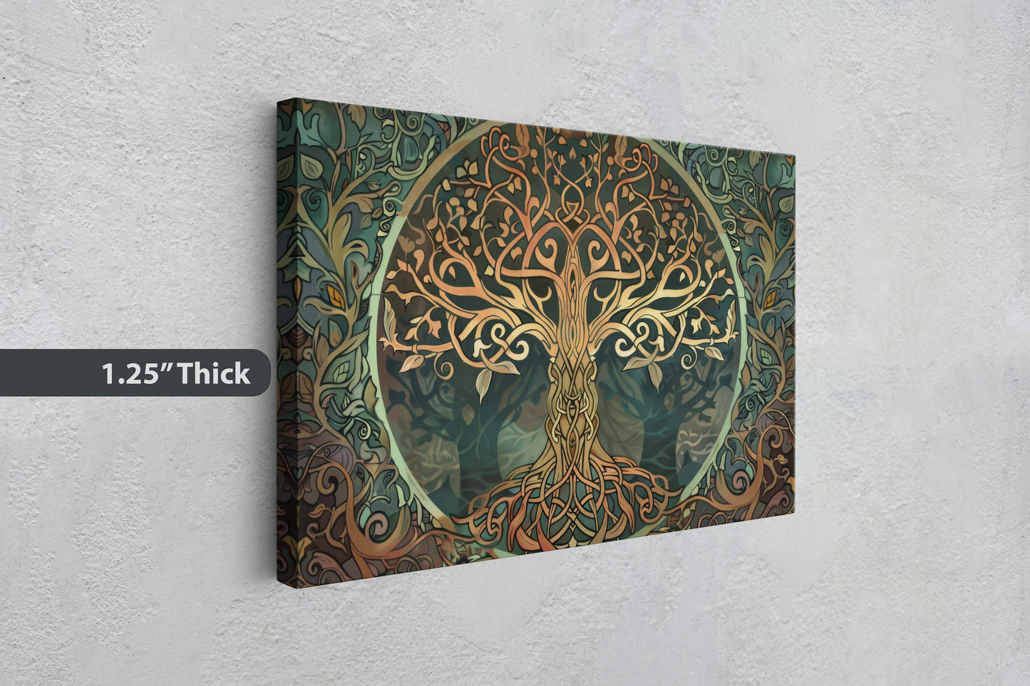 Tree of Life, Yggdrasil Painting, Norse Mythology, Celtic Art, Symbolic Artwork, Nature Decor, Abstract Nature, Large Print