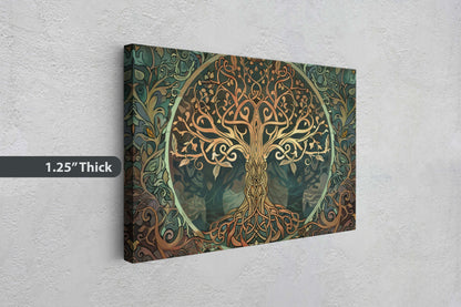 Tree of Life, Yggdrasil Painting, Norse Mythology, Celtic Art, Symbolic Artwork, Nature Decor, Abstract Nature, Large Print
