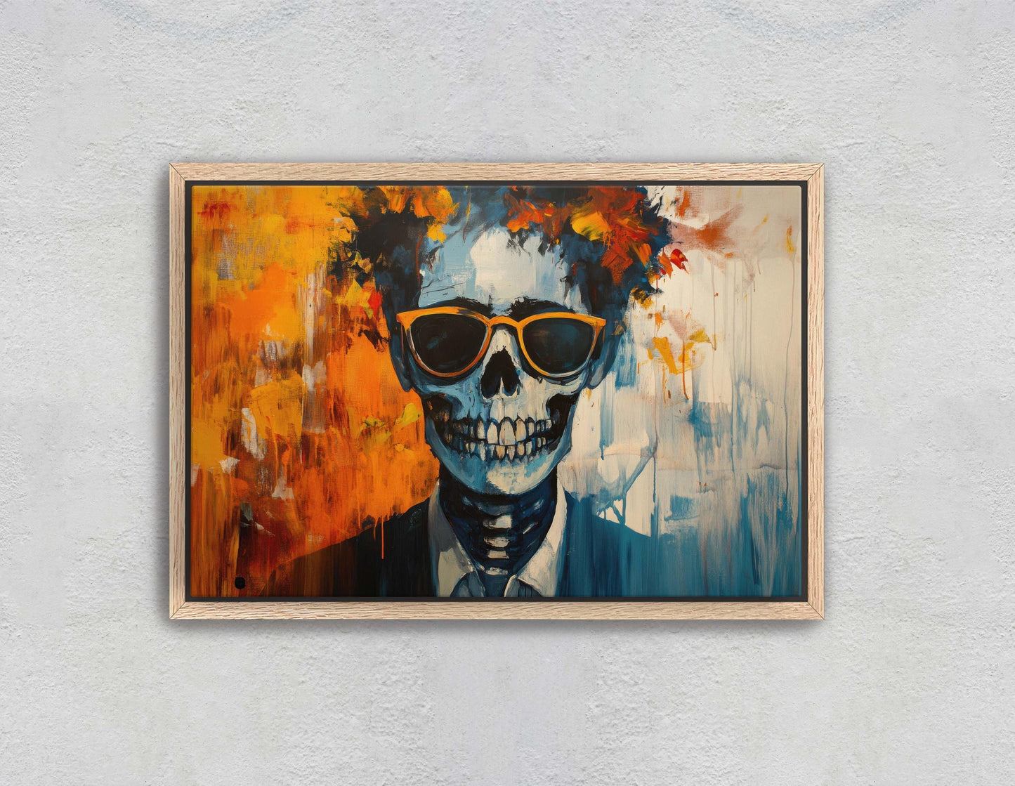 Hipster Skeleton, Halloween Abstract, Death Work, Halloween Pop Art, Creepy Decor, Gothic Art, Working Dead