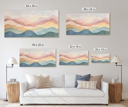 Scandinavian Print, Mystic Mountains, Abstract Minimalism, Scenic Landscape