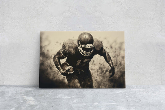 Football Player, Football Painting, Sport Art, Vintage Football, Sport Gift, Dad Gift, Brother Gift, Man Cave, Football memorabilia