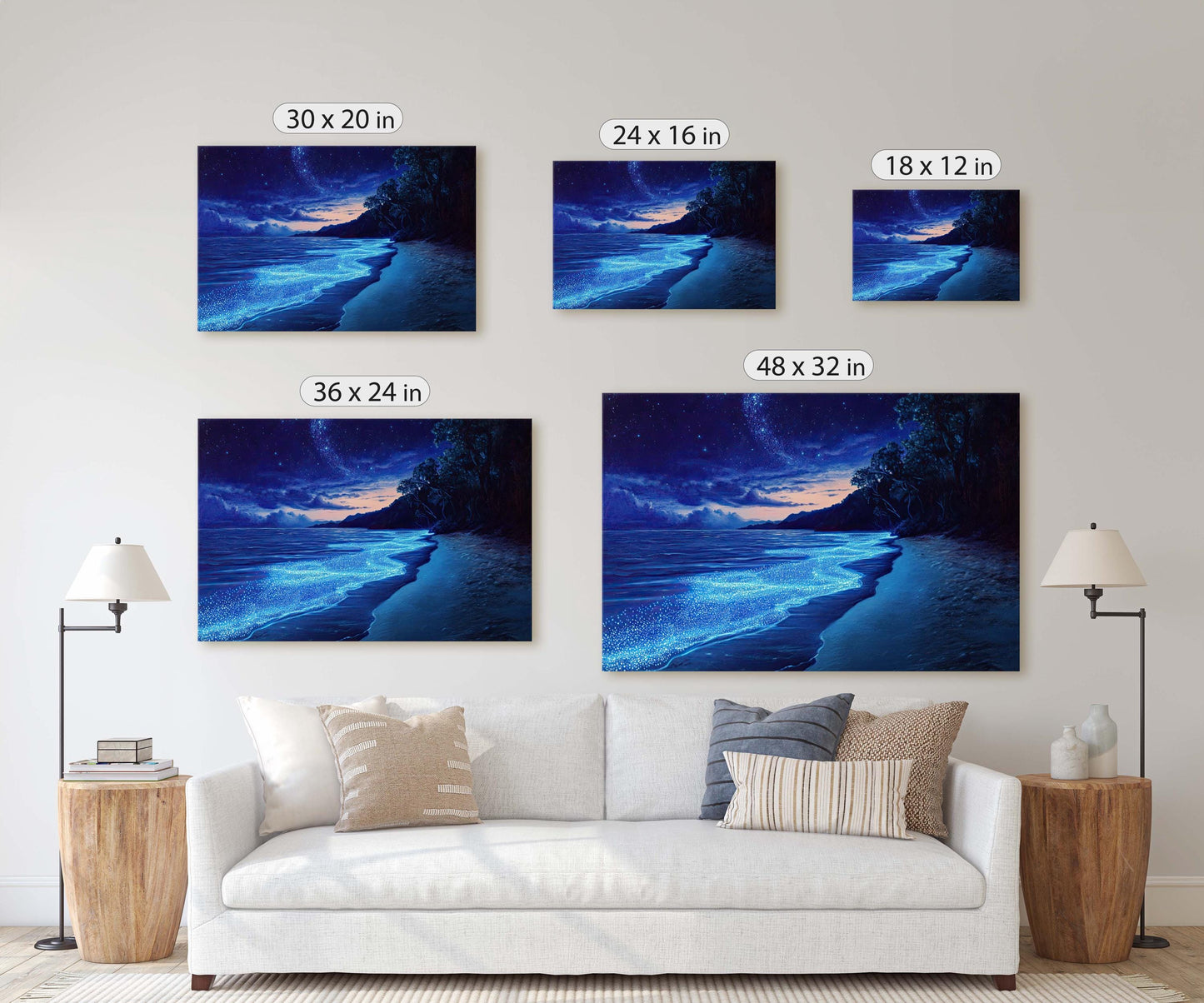 Beach Night Sky, Starry Beach, Bioluminescence, Night Beach