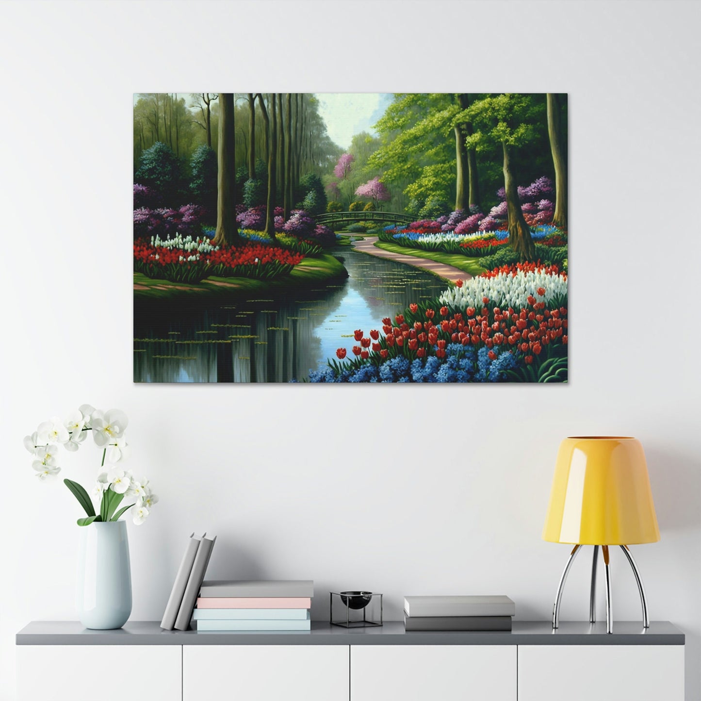 Netherland Stream Landscape Canvas Art