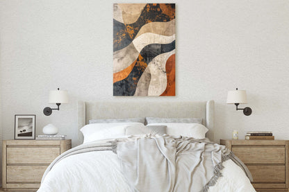 Wabi Sabi Artwork, Minimalist Lines, Neutral Tones, Brown Earth, Extra Large Print, Framed Canvas, Abstract, Texture