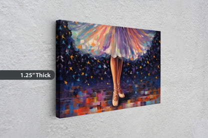 Ballerina on Canvas, Dancing Art, Dance Studio, Ballet Painting, Framed Canvas, Dancer, Classic Art, Contemporary Decor