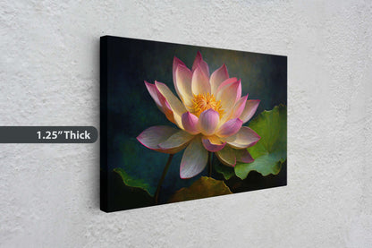 Lotus Flower Canvas Art Ready To Hang