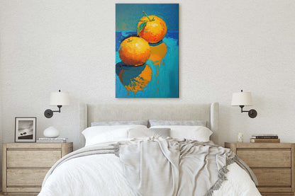 Oranges Painting, Still Life, Contemporary, Modern Decor, Food Decor, Kitchen Art, Dining room, Ready to Hang, Large Print, Traditional