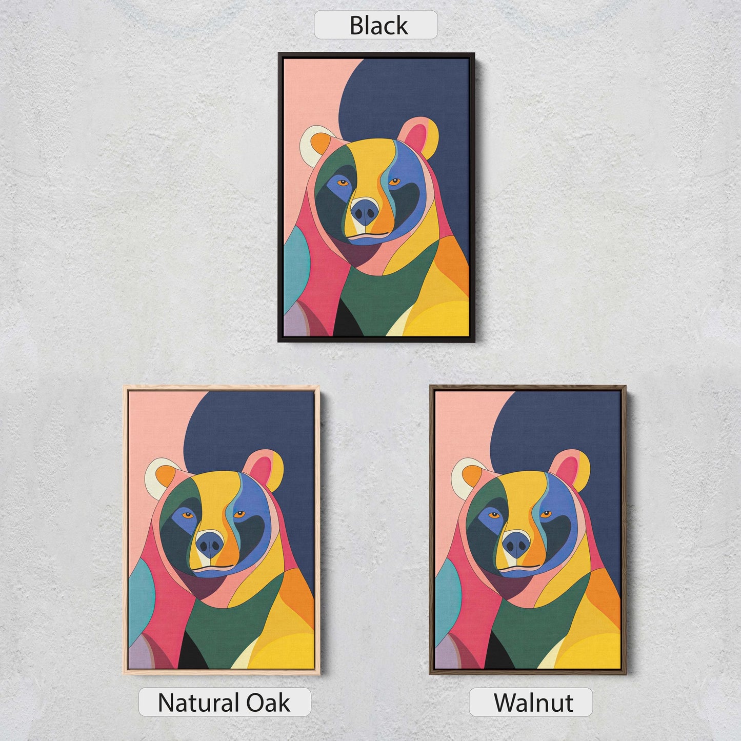Bear Pop Art, Abstract Bear Art, Modern Bear Print, Street Art, Graffitti Style