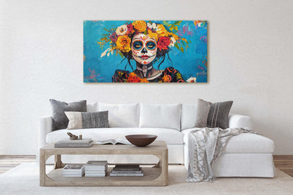 Day of the Dead, Mexican Art, Skeleton, Maximalist Print