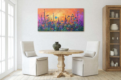 Vivid Wildflowers, Flower Painting, Statement Piece