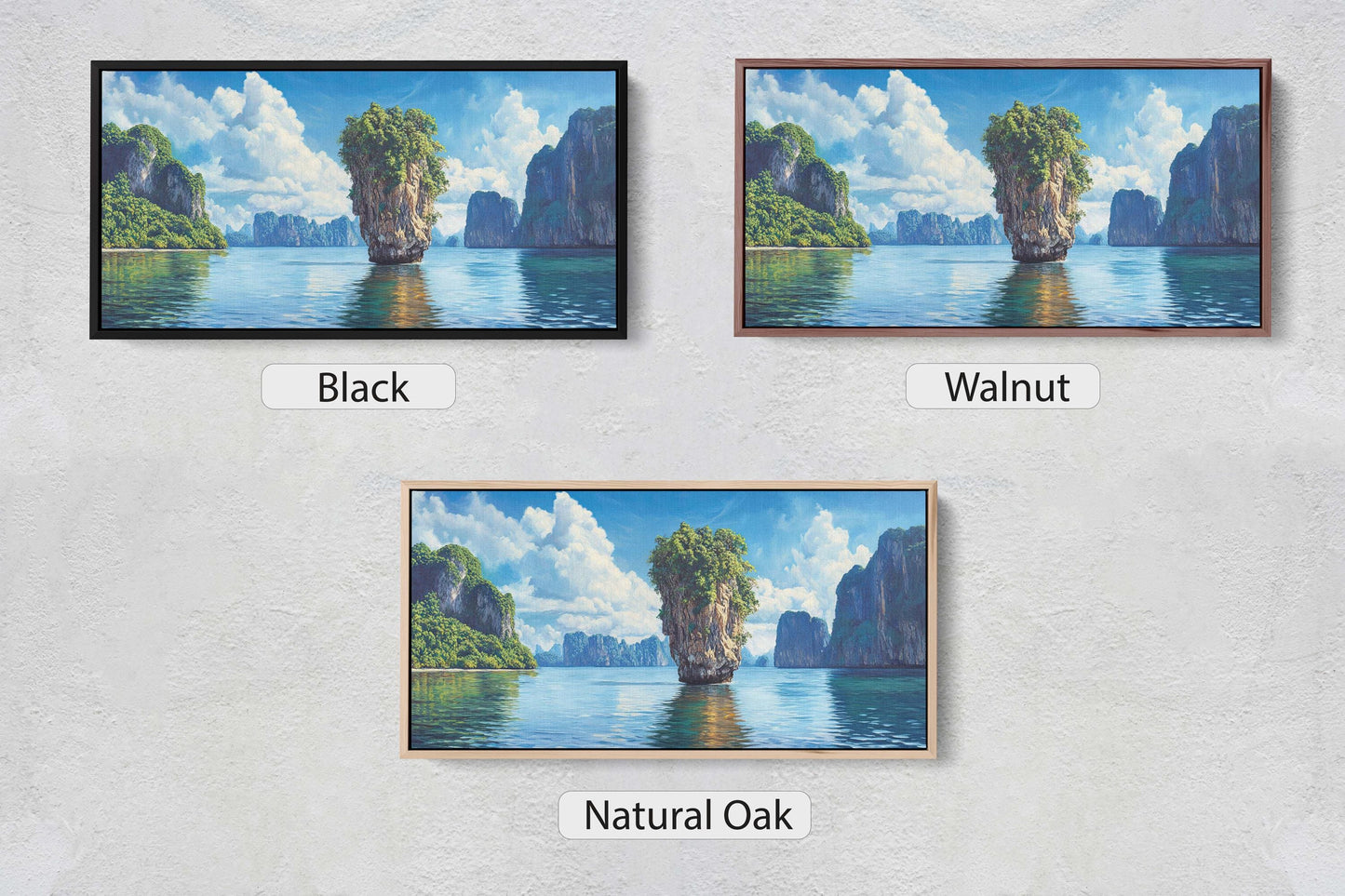 Khao Phing Kan, Thailand Island Art, Nature Painting, James Bond Island