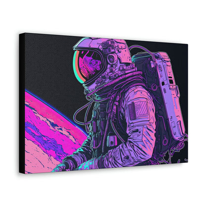 Astronaut Art Canvas Art Ready To Hang Large Print, Man Cave, Video Game, Retro, Synthwave, Neon