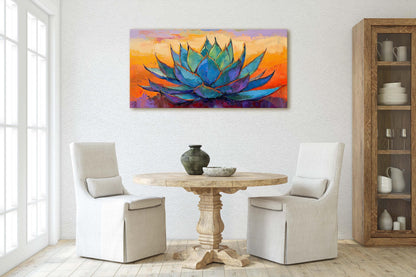 Abstract Agave, Agave Painting, Succulent Art, Desert Art