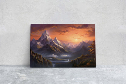 Large Abstract Mountain Painting, Original Scenery Painting, Landscape Room Decor, Living room Wall Decor,  Nature Wall Art