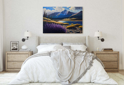 Mount Elbert Colorado, Mountain Landscape, Canvas Art Print, Ready to Hang, Evergreen, Landscape Painting, Continental Divide