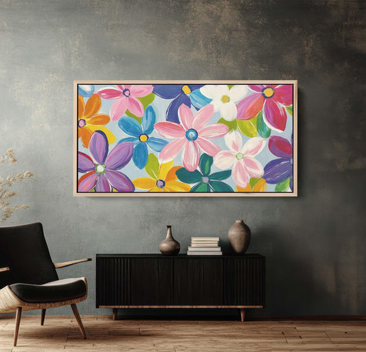 Painted Flowers, Wildflower Print, Scenic Painting Decor