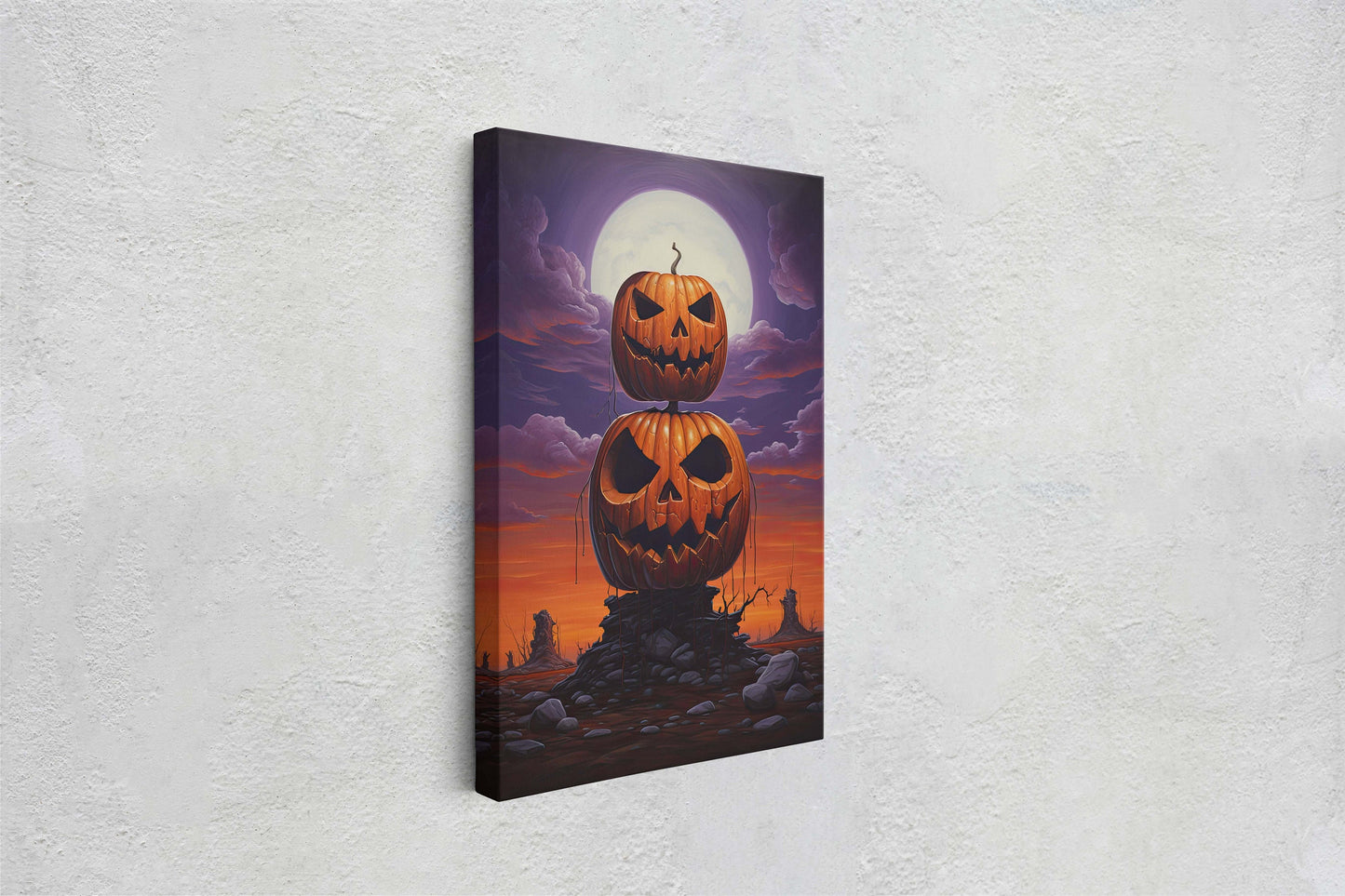Jack-O-Lantern, Halloween Print, Spooky Fun, Moon Halloween, Creepy Crypt, Halloween Cemetery, Kid Friendly Scary, Pumpkin Patch