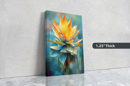 Agave Art, Succulent Canvas, Cactus Painting, Botanical Painting, Large Print, Ready to Hang, Nature Painting, Flower Decor, Gift For Home