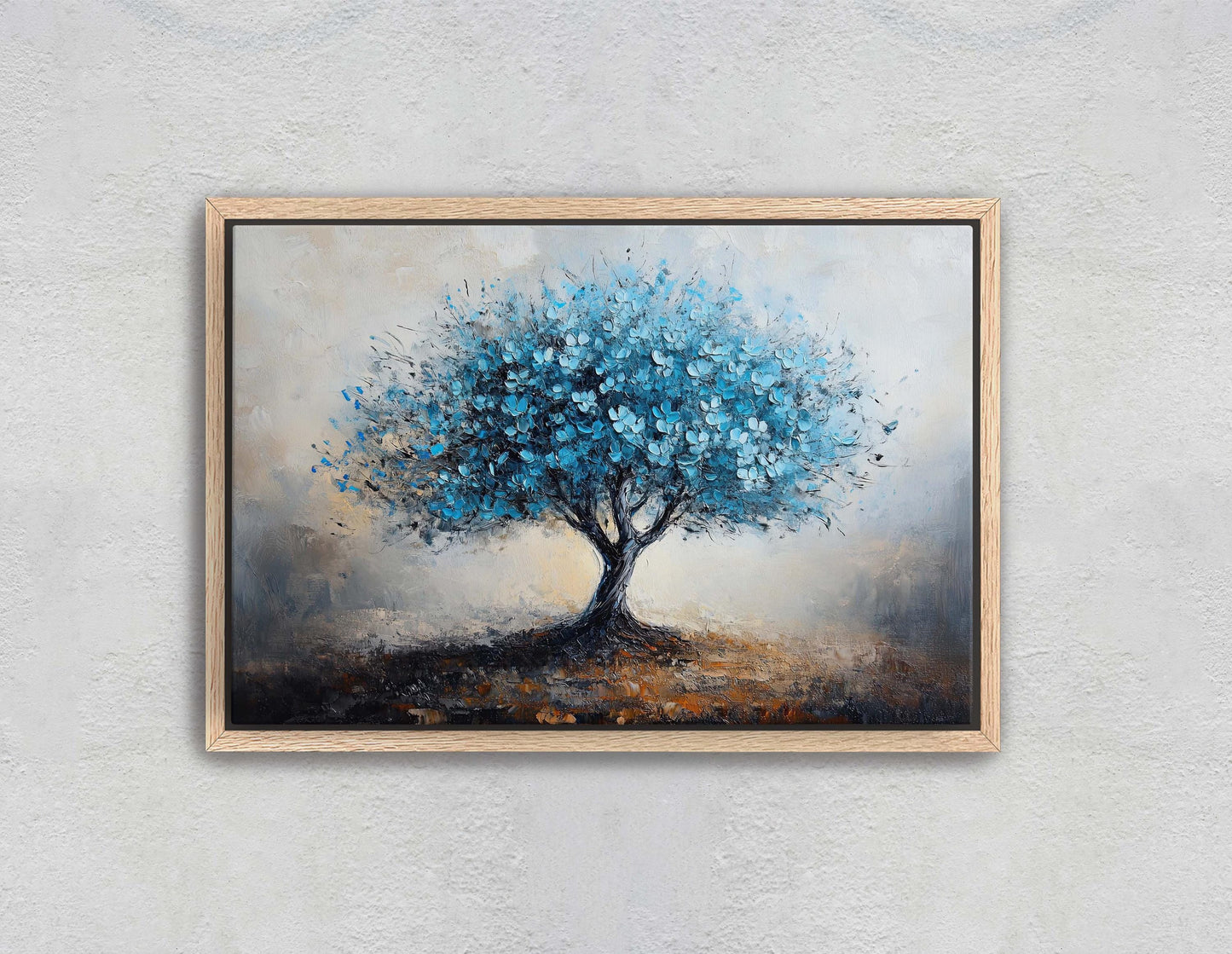 Blue Japanese Blossom, Cherry Blossom, Maple Blossom, Fantasy Art