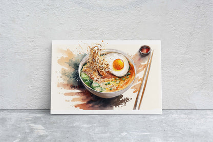 Ramen Watercolor, Japanese Food, Restaurant Art, Asian Cuisine, Dining Room, Kitchen Decor, Food Art, Ramen
