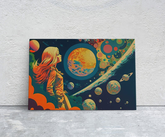Boho 1970 Psychedelic Canvas Art Ready To Hang Large Print